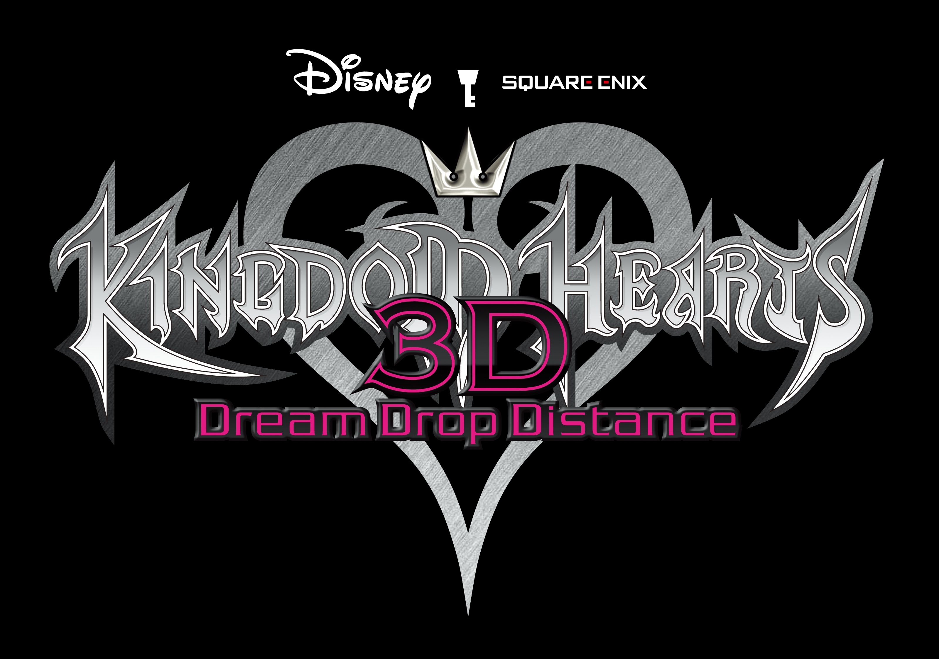 Kingdom Hearts 3D - Logo w/Black Background