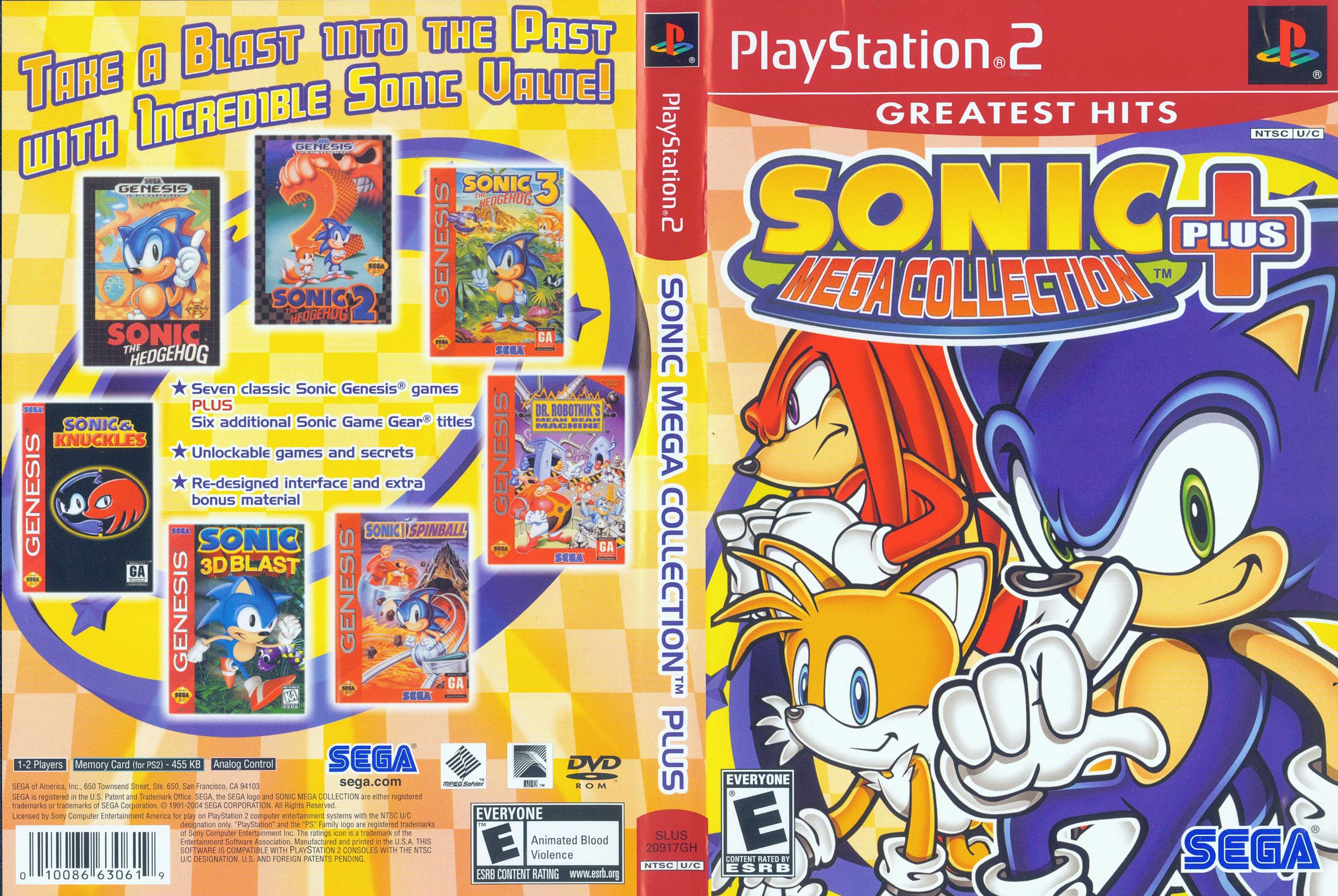 Игра sonic plus. Sonic Mega collection Plus ps2. Sonic Mega collection Plus ps2 обложка. Диски Sonic для PLAYSTATION 2. PLAYSTATION 2 Sonic Mega collection.
