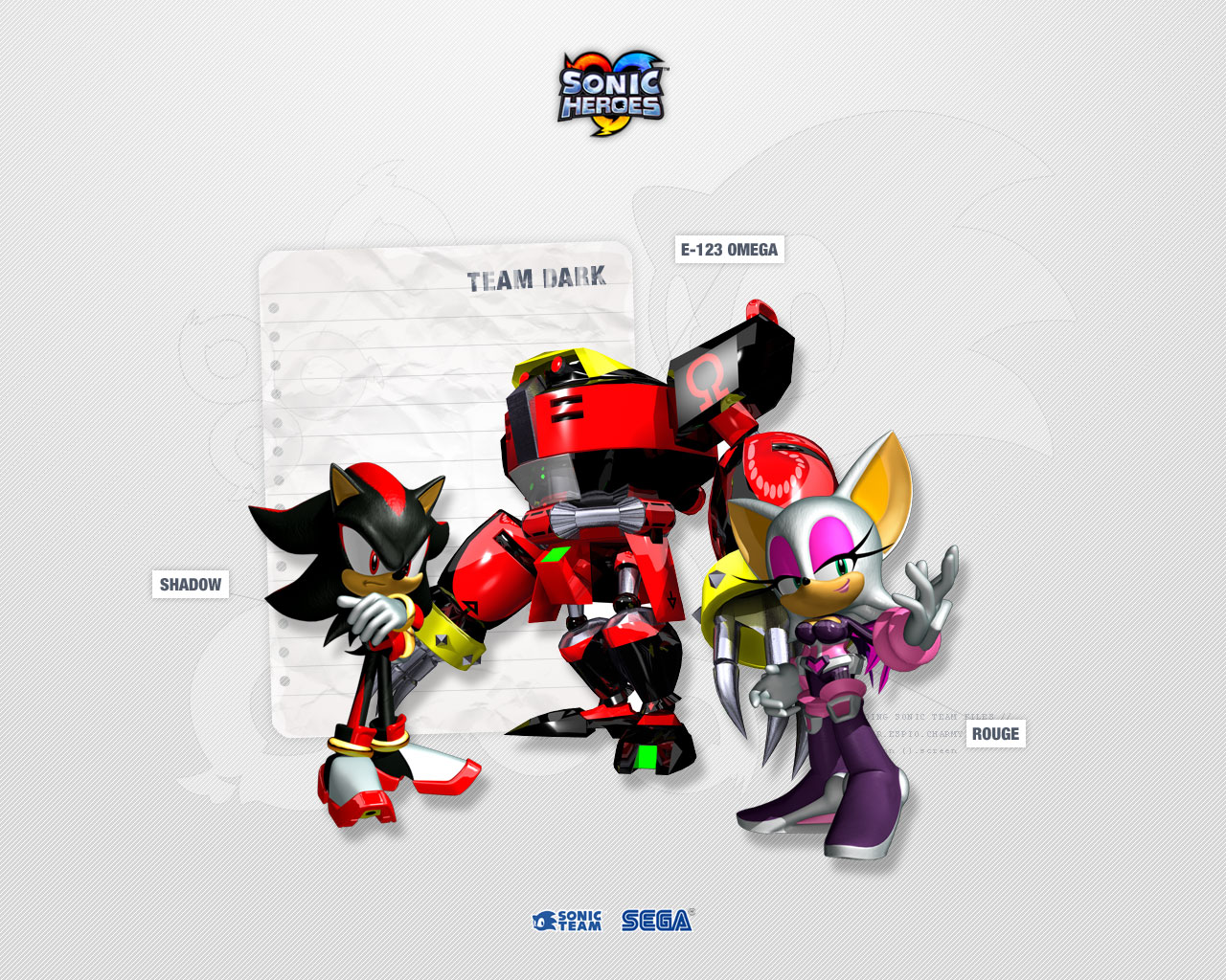Sonic Heroes - Notepad Style - Team Dark