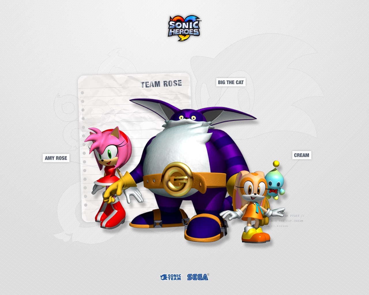 Sonic Heroes - Notepad Style - Team Rose