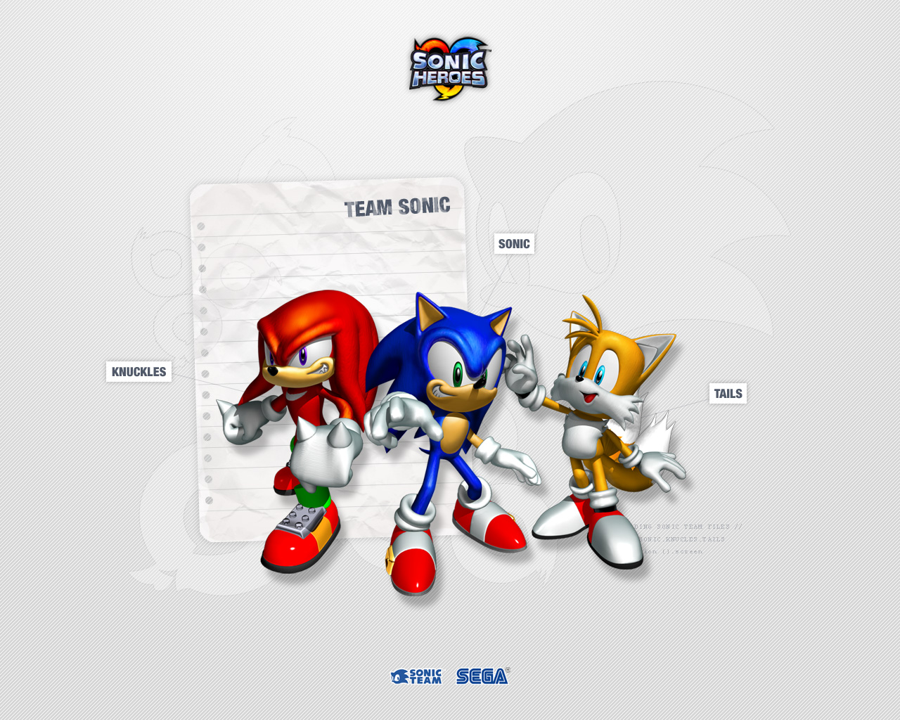 Sonic Heroes - Notepad Style - Team Sonic