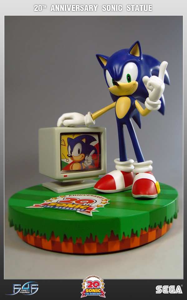 figurine sonic the hedgehog 20th anniversary,voir description
