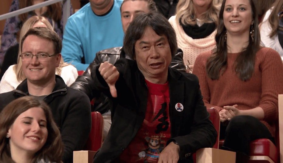 Shigeru Miyamoto's Thumbs Down